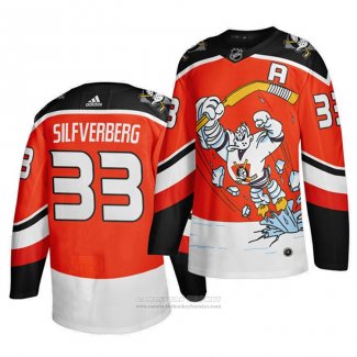 Camiseta Hockey Anaheim Ducks Jakob Silfverberg Reverse Retro Alterno Naranja