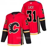 Camiseta Hockey Calgary Flames 31 Eddie Lack Primera Autentico 2018 Rojo