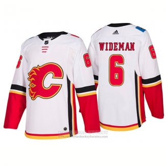 Camiseta Hockey Calgary Flames 6 Dennis Wideman Segunda Premier 2017-2018 Blanco