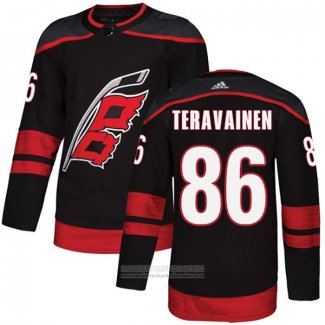 Camiseta Hockey Carolina Hurricanes 86 Teuvo Teravainen Autentico Alterno Negro