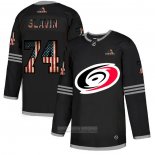 Camiseta Hockey Carolina Hurricanes Jaccob Slavin 2020 USA Flag Negro