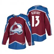 Camiseta Hockey Colorado Avalanche 13 Alexander Kerfoot Autentico Primera 2018 Rojo