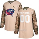 Camiseta Hockey Columbus Blue Jackets Autentico 2017 Dia De Los Veteranos Stitched Personalizada Camuflaje