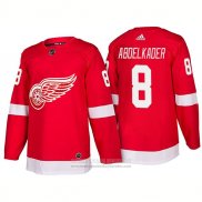 Camiseta Hockey Detroit Red Wings 8 Justin Abdelkader New Outfitted 2018 Rojo