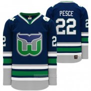 Camiseta Hockey Hartford Whalers Night Brett Pesce Heritage Throwback Azul