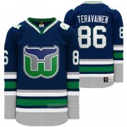 Camiseta Hockey Hartford Whalers Night Teuvo Teravainen Heritage Throwback Azul