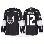 Camiseta Hockey Los Angeles Kings 12 Marian Gaborik Primera 2018 Negro