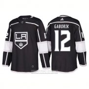 Camiseta Hockey Los Angeles Kings 12 Marian Gaborik Primera 2018 Negro