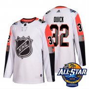 Camiseta Hockey Los Angeles Kings 32 Jonathan Quick Blanco 2018 All Star Autentico