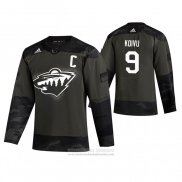 Camiseta Hockey Minnesota Wild Mikko Koivu 2019 Dia De Los Veteranos Camuflaje