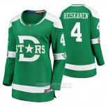 Camiseta Hockey Mujer Dallas Stars Miro Heiskanen Breakaway Jugador 2020 Winter Classic Verde