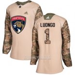 Camiseta Hockey Mujer Florida Panthers 1 Roberto Luongo Autentico 2017 Dia De Los Veteranos Stitched Camuflaje