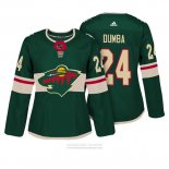 Camiseta Hockey Mujer Minnesota Wild 24 Matt Dumba Autentico Jugador Verde