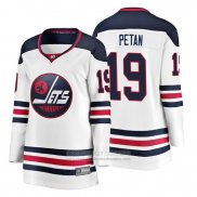 Camiseta Hockey Mujer Winnipeg Jets Nic Petan Heritage Breakaway Blanco