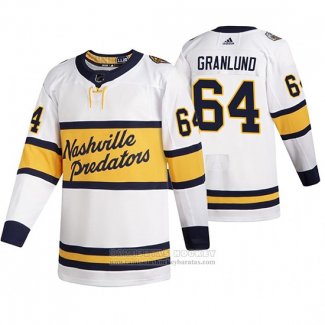 Camiseta Hockey Nashville Predators Retro Mikael Granlund Breakaway Jugador 2020 Winter Classic Blanco