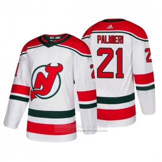 Camiseta Hockey New Jersey Devils Kyle Palmieri Alterno Autentico Blanco