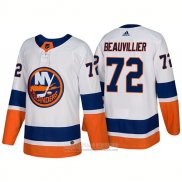 Camiseta Hockey New York Islanders 72 Anthony Beauvillier New Outfitted 2018 Blanco