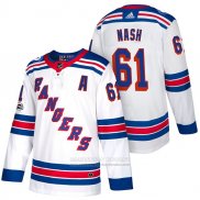 Camiseta Hockey New York Rangers 61 Rick Nash Autentico Segunda 2018 Blanco