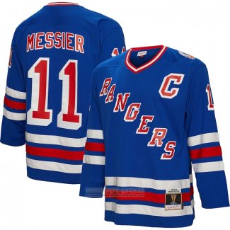 Camiseta Hockey New York Rangers Mark Messier Mitchell & Ness 1993 Azul