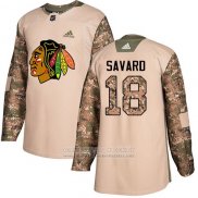 Camiseta Hockey Nino Chicago Blackhawks 18 Denis Savard Camuflaje Autentico 2017 Dia De Los Veteranos Stitched