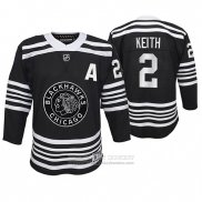 Camiseta Hockey Nino Chicago Blackhawks Duncan Keith Premier Alterno Negro