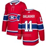 Camiseta Hockey Nino Montreal Canadiens 11 Brendan Gallagher Rojo Primera Autentico Stitched