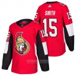 Camiseta Hockey Ottawa Senators 15 Zack Smith Autentico Primera 2018 Rojo