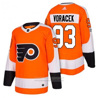 Camiseta Hockey Philadelphia Flyers 93 Jakub Voracek Autentico Primera 2018 Naranja