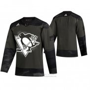 Camiseta Hockey Pittsburgh Penguins 2019 Dia De Los Veteranos Camuflaje