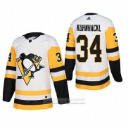 Camiseta Hockey Pittsburgh Penguins 34 Tom Kuhnhackl Segunda Autentico Jugador Blanco