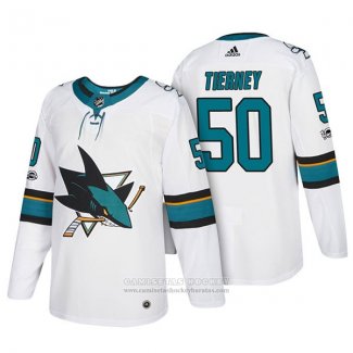 Camiseta Hockey San Jose Sharks 50 Chris Tierney 2018 Blanco