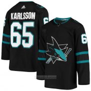 Camiseta Hockey San Jose Sharks Erik Karlsson Alterno Autentico Negro