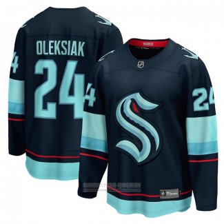 Camiseta Hockey Seattle Kraken Jamie Oleksiak Primera Breakaway Azul