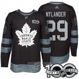 Camiseta Hockey Toronto Maple Leafs 29 William Nylander 2017 100 Aniversario Negro