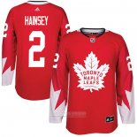 Camiseta Hockey Toronto Maple Leafs Ron Hainsey Canada Autentico Rojo