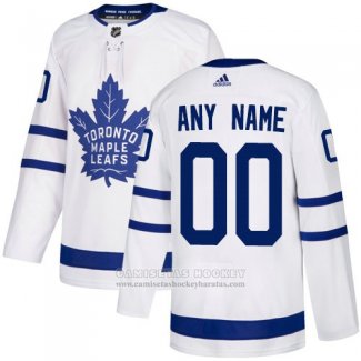 Camiseta Hockey Toronto Maple Leafs Segunda Personalizada Blanco