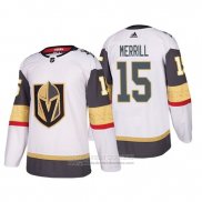 Camiseta Hockey Vegas Golden Knights Jon Merrill Segunda Autentico Jugador Blanco