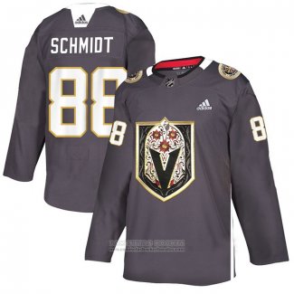 Camiseta Hockey Vegas Golden Knights Nate Schmidt Dia De Los Muertos Gris