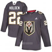 Camiseta Hockey Vegas Golden Knights Nick Holden Dia De Los Muertos Gris