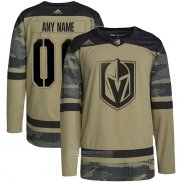 Camiseta Hockey Vegas Golden Knights Personalizada Military Appreciation Team Autentico Practice Camuflaje