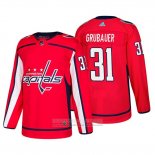 Camiseta Hockey Washington Capitals Philipp Grubauer Primera Autentico Jugador Rojo