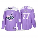 Camiseta Hockey Washington Capitals T.j. Oshie Autentico 2018 Fights Cancer Violeta