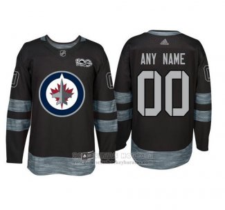 Camiseta Hockey Winnipeg Jets Personalizada Negro