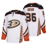 Camiseta Hockey Anaheim Ducks John Gibson 36 2018 New Season Team Road Blanco