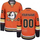 Camiseta Hockey Anaheim Ducks Reebok Alterno Premier Personalizada Naranja