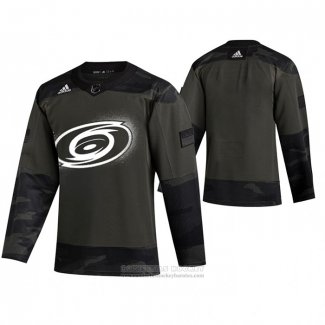 Camiseta Hockey Carolina Hurricanes 2019 Dia De Los Veteranos Camuflaje