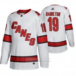 Camiseta Hockey Carolina Hurricanes Dougie Hamilton Segunda Autentico Jugador Blanco