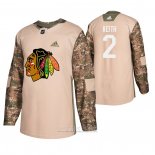 Camiseta Hockey Chicago Blackhawks Duncan Keith Dia De Los Veteranos Camuflaje