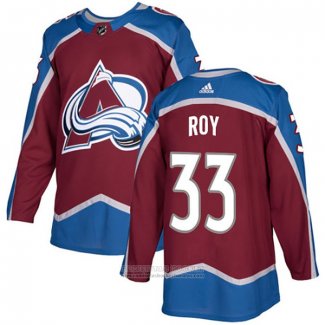 Camiseta Hockey Colorado Avalanche 33 Patrick Roy Primera Autentico Rojo