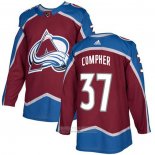 Camiseta Hockey Colorado Avalanche 37 J. T. Compher Primera Autentico Rojo